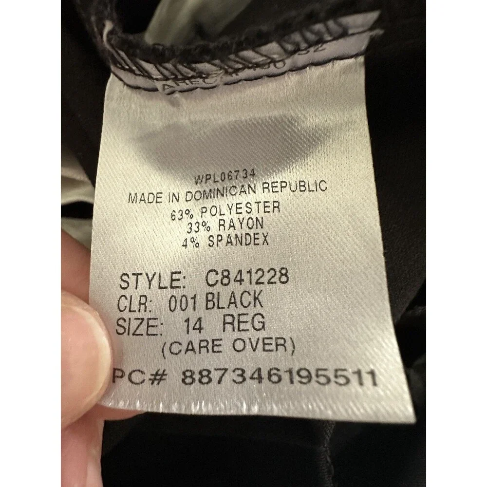 Boy's Chaps Black Dress Suit Pants Flat Front - Size 14 Reg